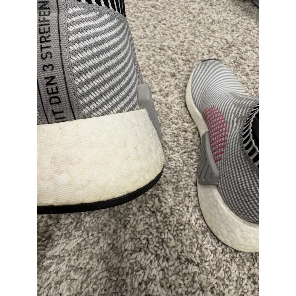 Adidas NMD CS2 PK Core Grey Shock Pink BA7187 City Sock Mens Size 9 Slip On